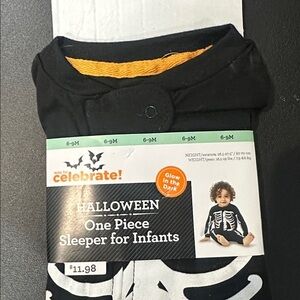 Way to Celebrate! Black and White Skeleton Infant Costume